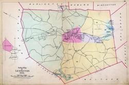 Index Map - Lexington, Watertown - Belmont - Arlington - Lexington 1898